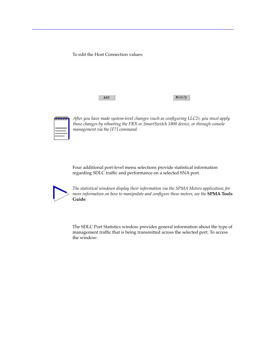 Changing host connections, Viewing sdlc status, Sdlc port statistics | Changing host connections -26, Viewing sdlc status -26, Sdlc port statistics -26 | Cabletron Systems FRX6000 User Manual | Page 150 / 232