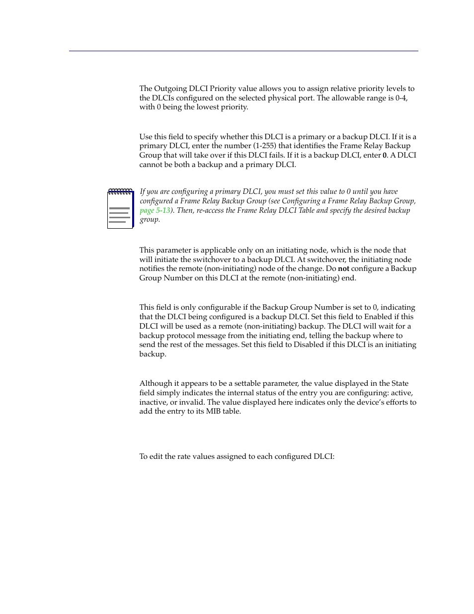 Changing dlci rate values, Changing dlci rate values -11 | Cabletron Systems FRX6000 User Manual | Page 99 / 232