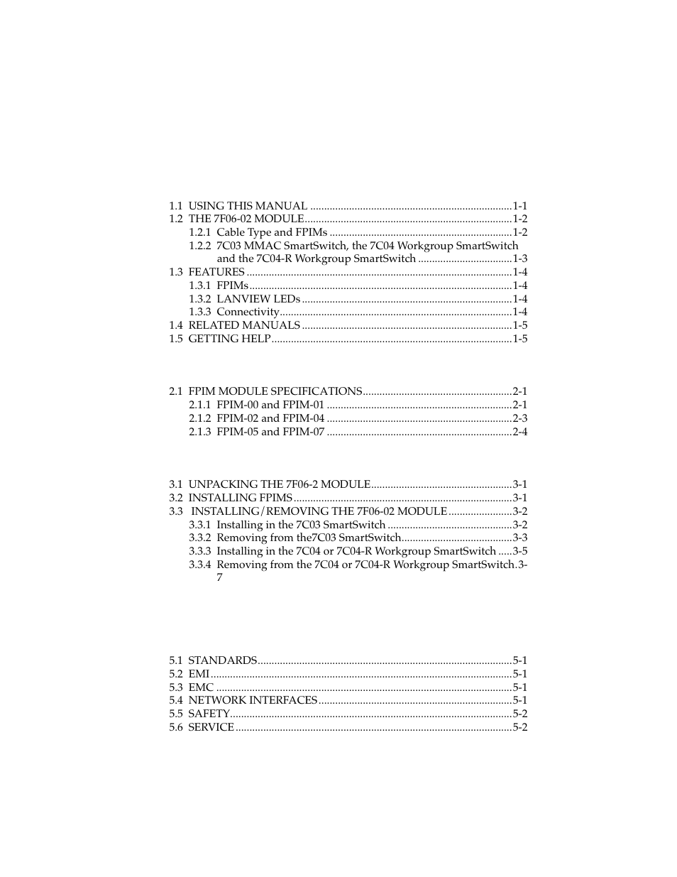 Cabletron Systems 7F06-02 User Manual | Page 5 / 28