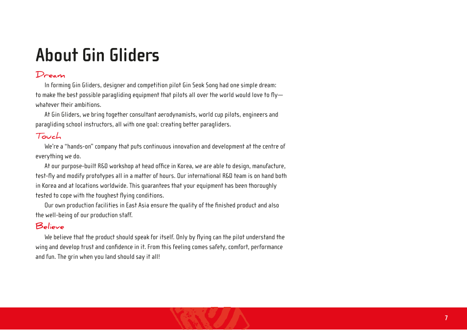 About gin gliders | GIN Bolero 5 User Manual | Page 7 / 35