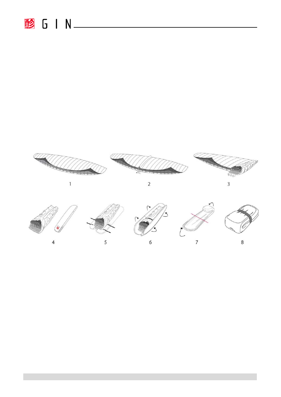 Storing, care, maintenance and repairs, Storing the paraglider | GIN Boomerang 10 User Manual | Page 27 / 62