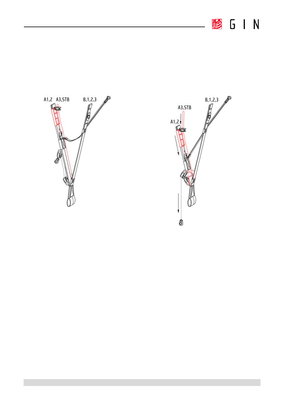 Riser and speed system, Risers, Speed system | GIN Boomerang 10 User Manual | Page 36 / 62