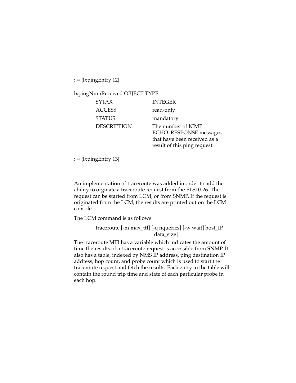 14 traceroute, 14 traceroute -41 | Cabletron Systems ELS10-26 User Manual | Page 153 / 170