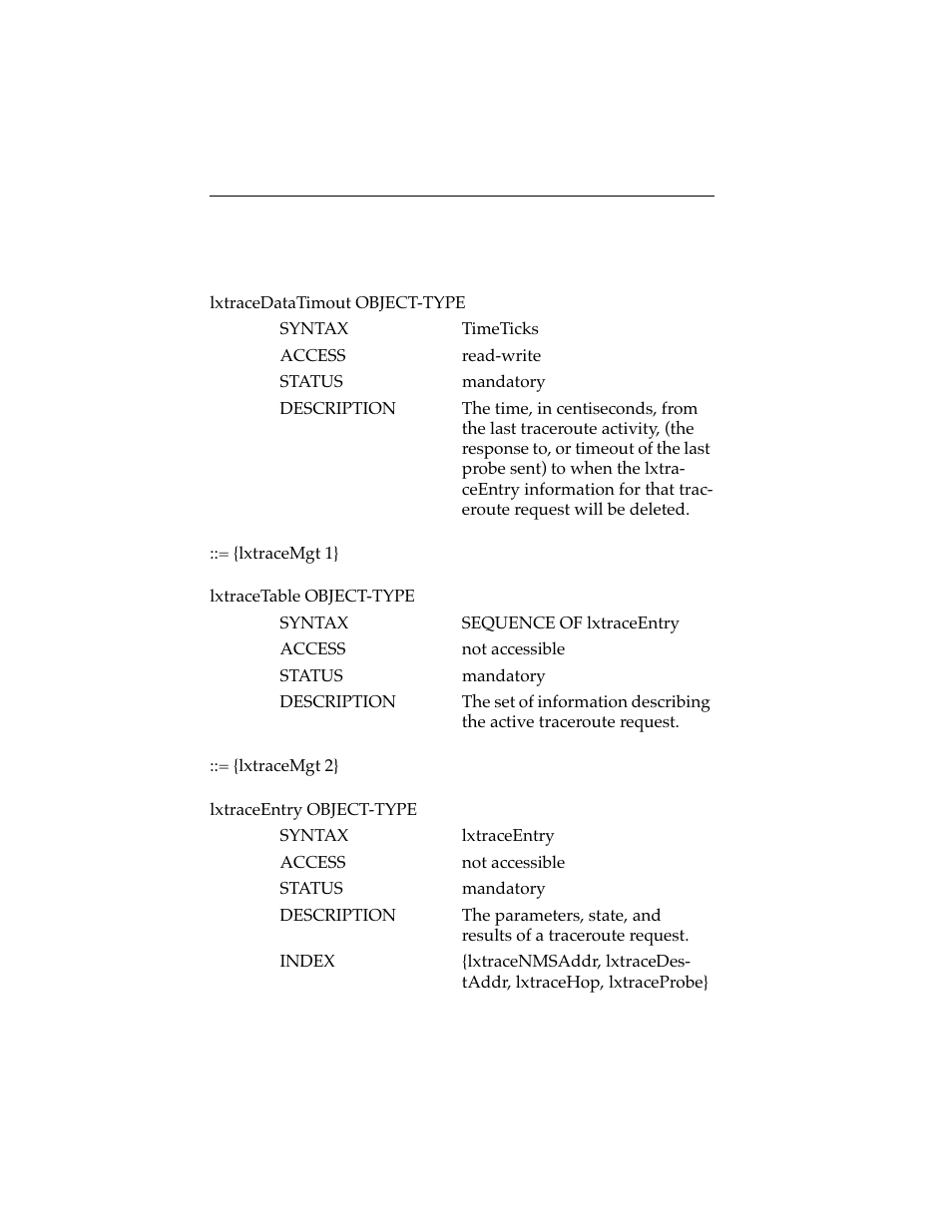 15 traceroute management mib, 15 traceroute management mib -42 | Cabletron Systems ELS10-26 User Manual | Page 154 / 170