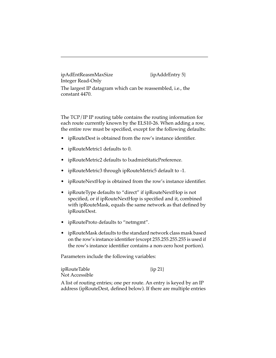 2 ip routing table, Ip routing table -14 | Cabletron Systems ELS10-26 User Manual | Page 40 / 170