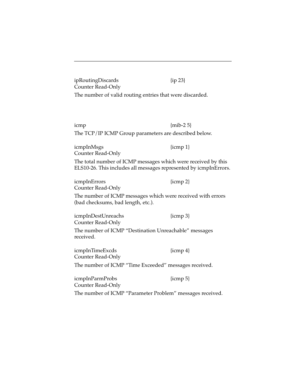 5 icmp group, Icmp group -19 | Cabletron Systems ELS10-26 User Manual | Page 45 / 170