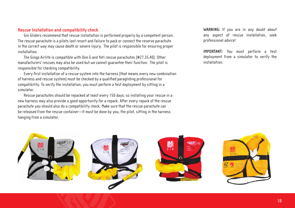 GIN Gingo Airlite User Manual | Page 18 / 36