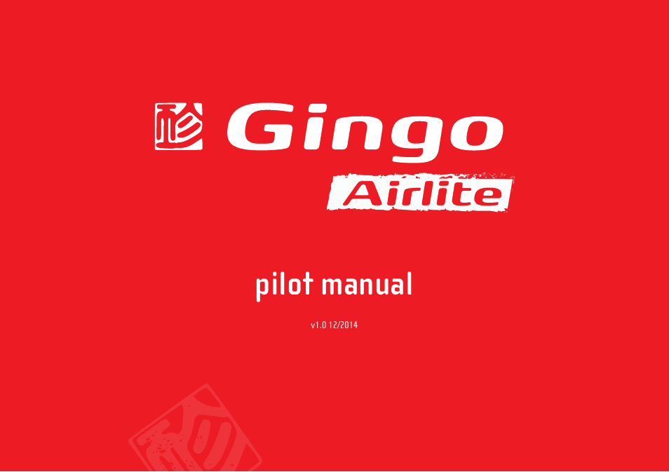 Pilot manual | GIN Gingo Airlite User Manual | Page 2 / 36