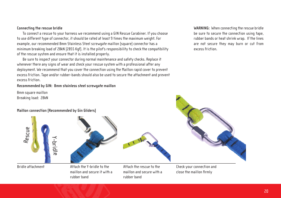 Y- br id le re sc ue | GIN Gingo Airlite User Manual | Page 20 / 36