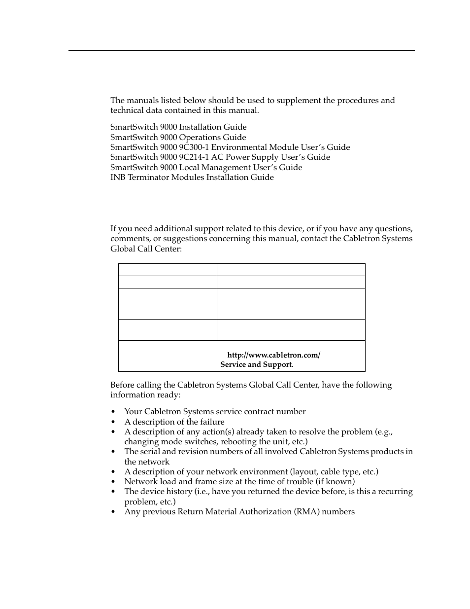 Related manuals, Getting help | Cabletron Systems Expansion module 9E106-06 User Manual | Page 13 / 40