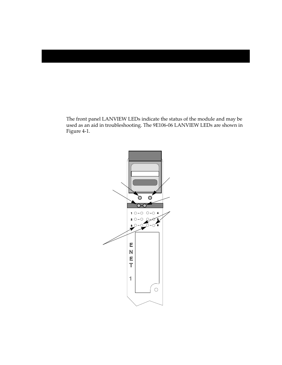 Lanview leds, Chapter 4 | Cabletron Systems Expansion module 9E106-06 User Manual | Page 29 / 40