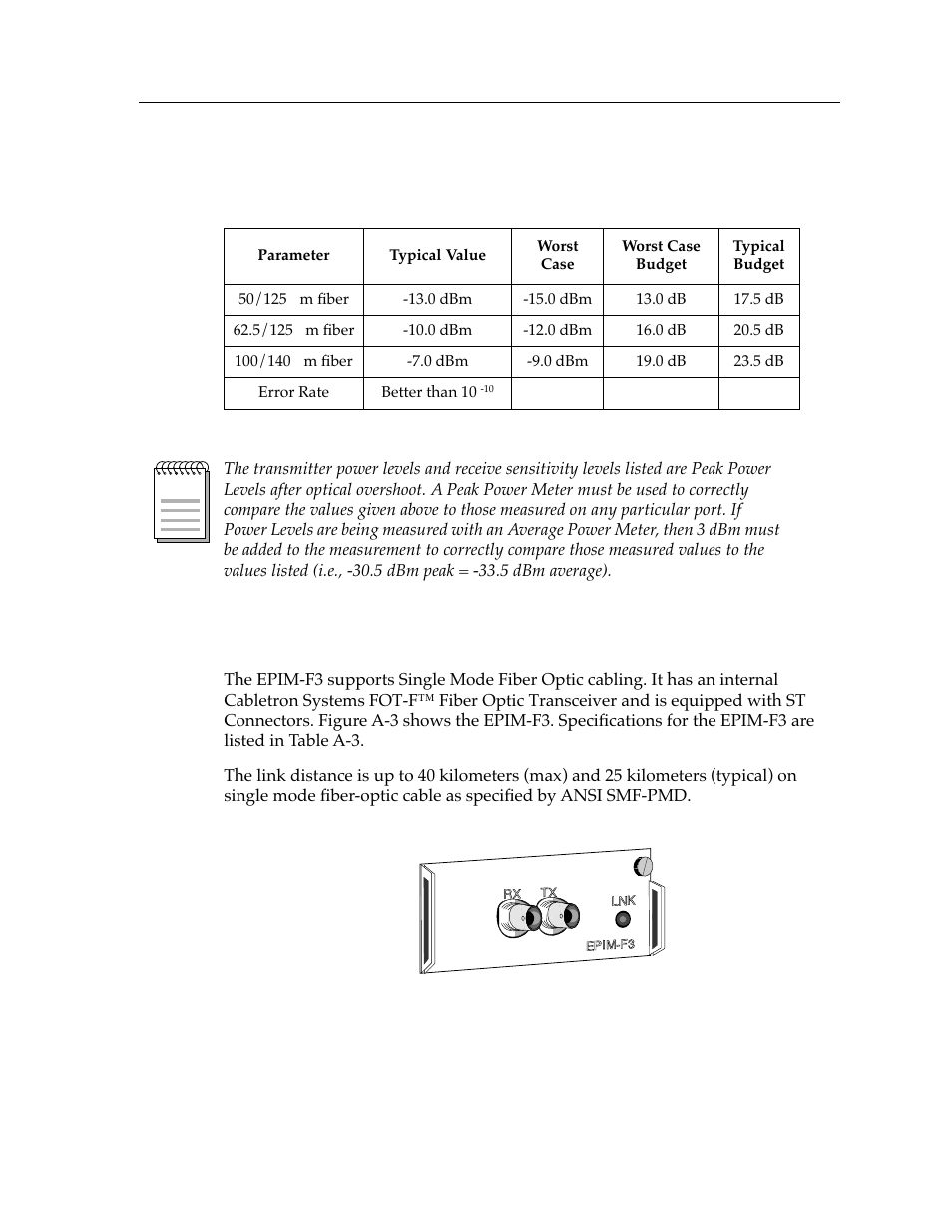 Epim-f3 | Cabletron Systems Expansion module 9E106-06 User Manual | Page 37 / 40