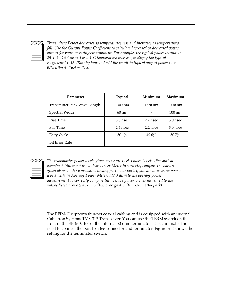 Epim-c | Cabletron Systems Expansion module 9E106-06 User Manual | Page 38 / 40