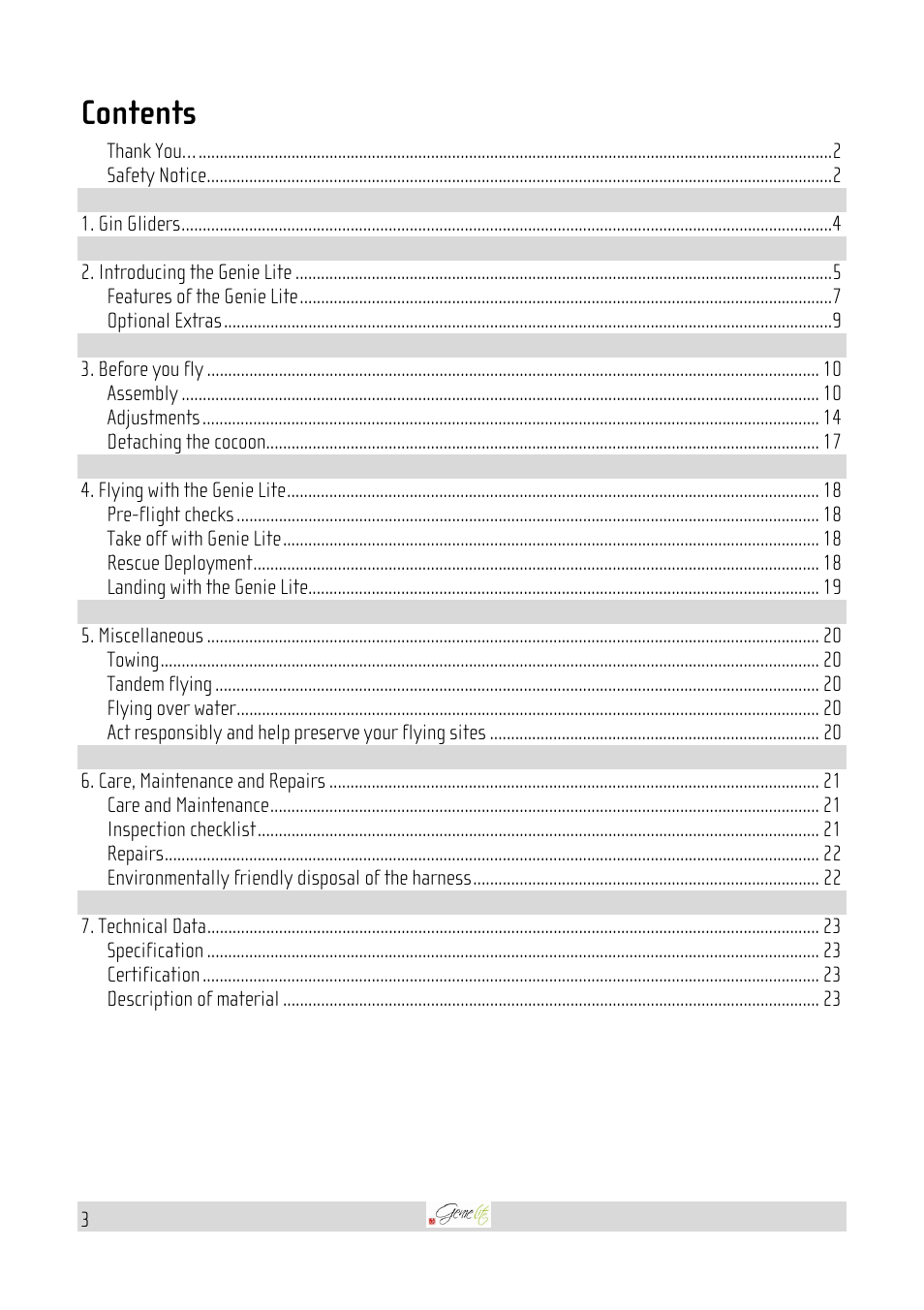 GIN Genie Lite User Manual | Page 3 / 23