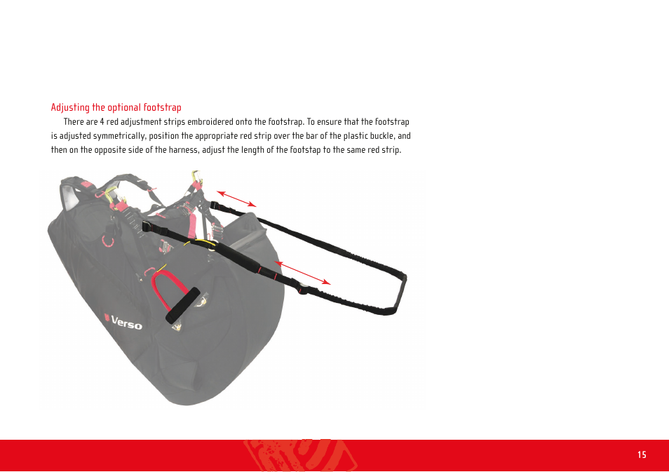 Adjusting the length of the footstrap | GIN Verso User Manual | Page 15 / 36