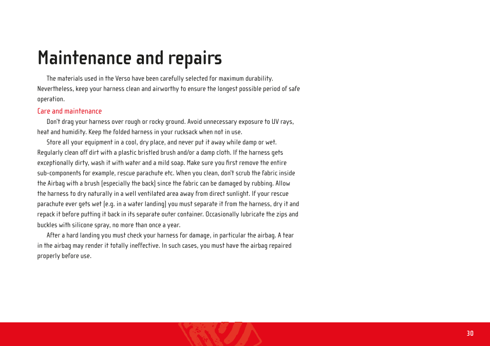 Maintenance and repairs | GIN Verso User Manual | Page 30 / 36