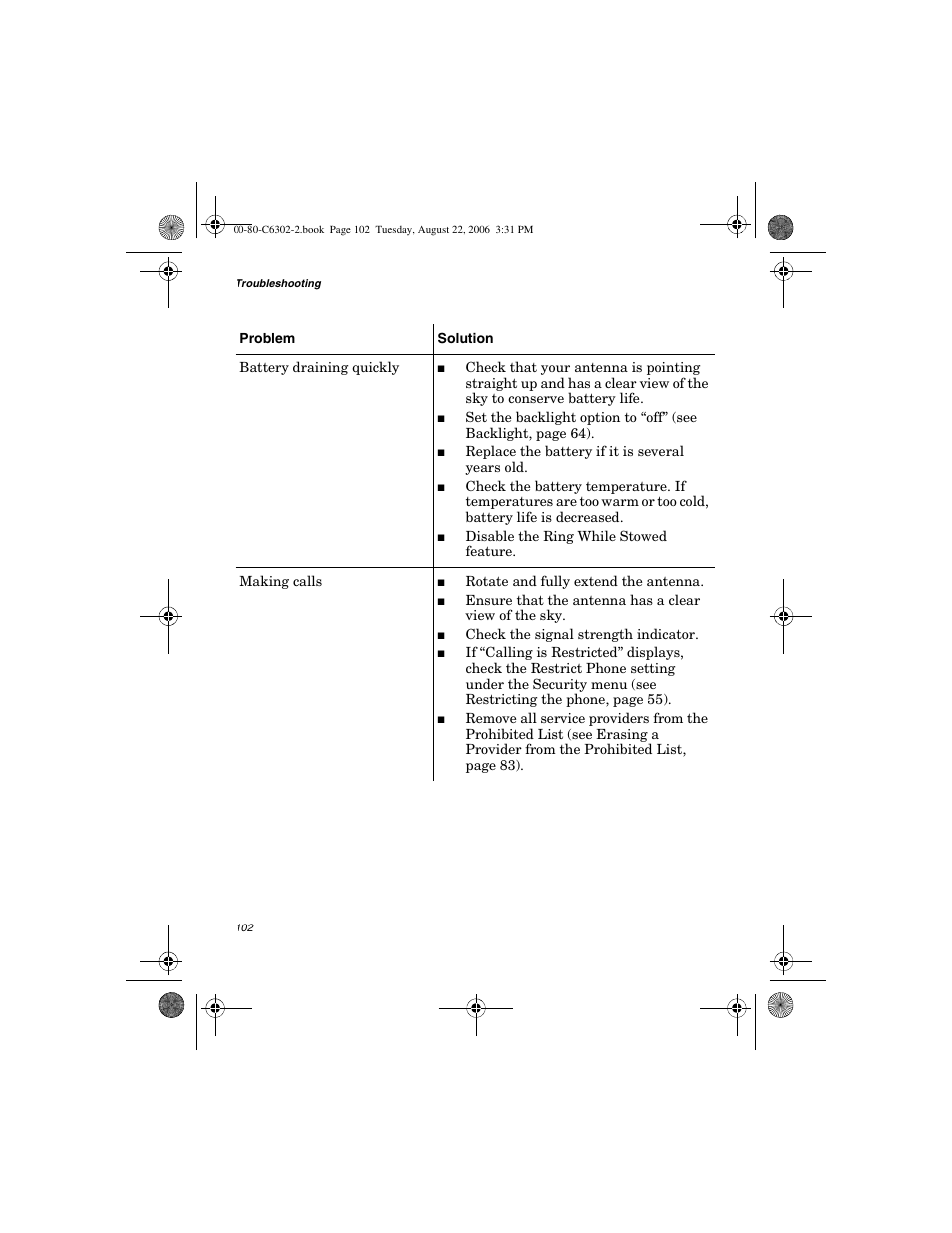 Globalstar GSP-1700 User Manual V1 User Manual | Page 110 / 118