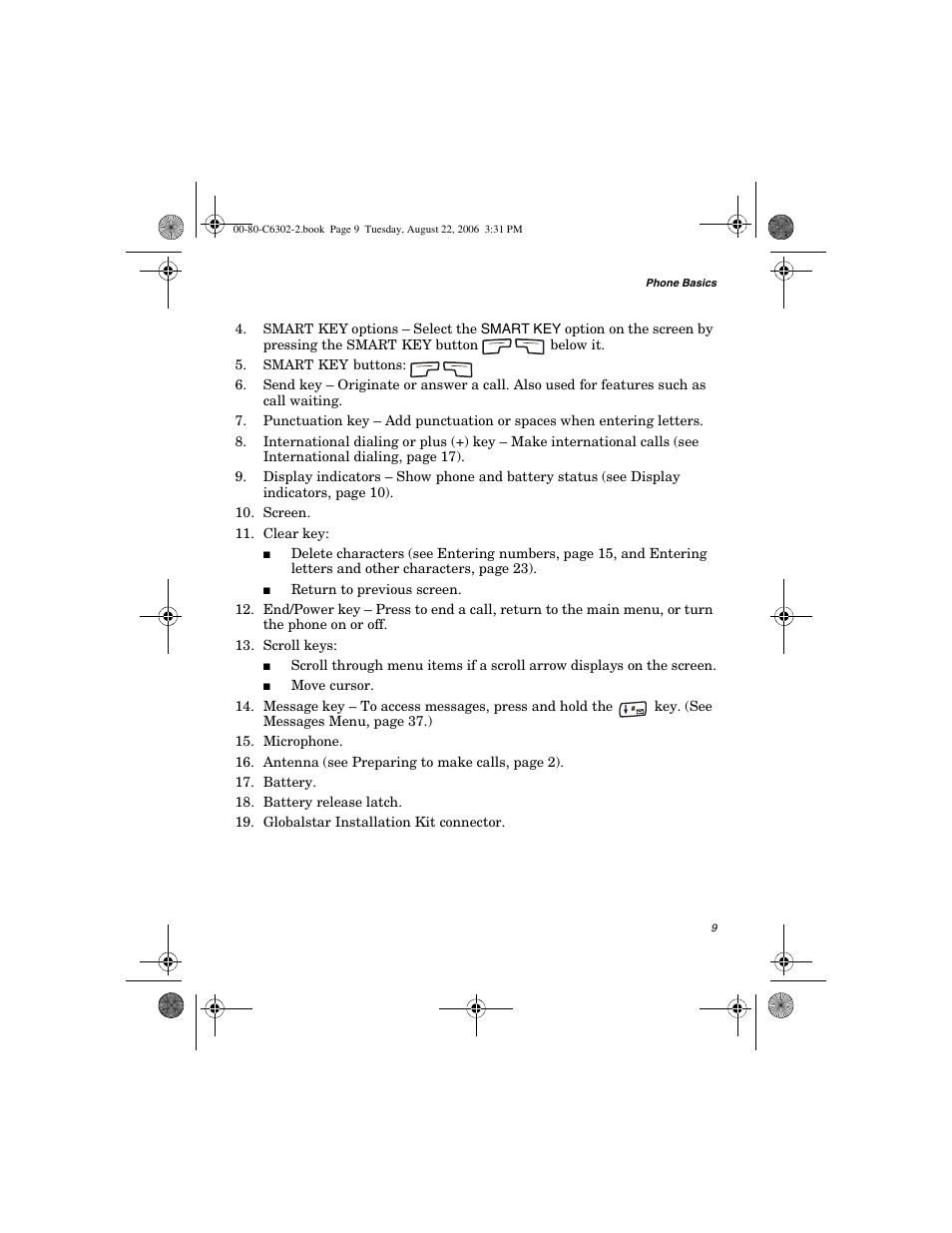 Globalstar GSP-1700 User Manual V1 User Manual | Page 17 / 118