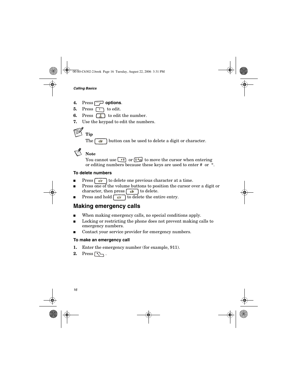 Making emergency calls | Globalstar GSP-1700 User Manual V1 User Manual | Page 24 / 118
