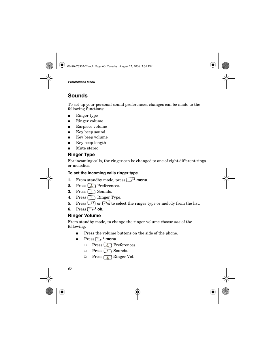 Sounds | Globalstar GSP-1700 User Manual V1 User Manual | Page 68 / 118