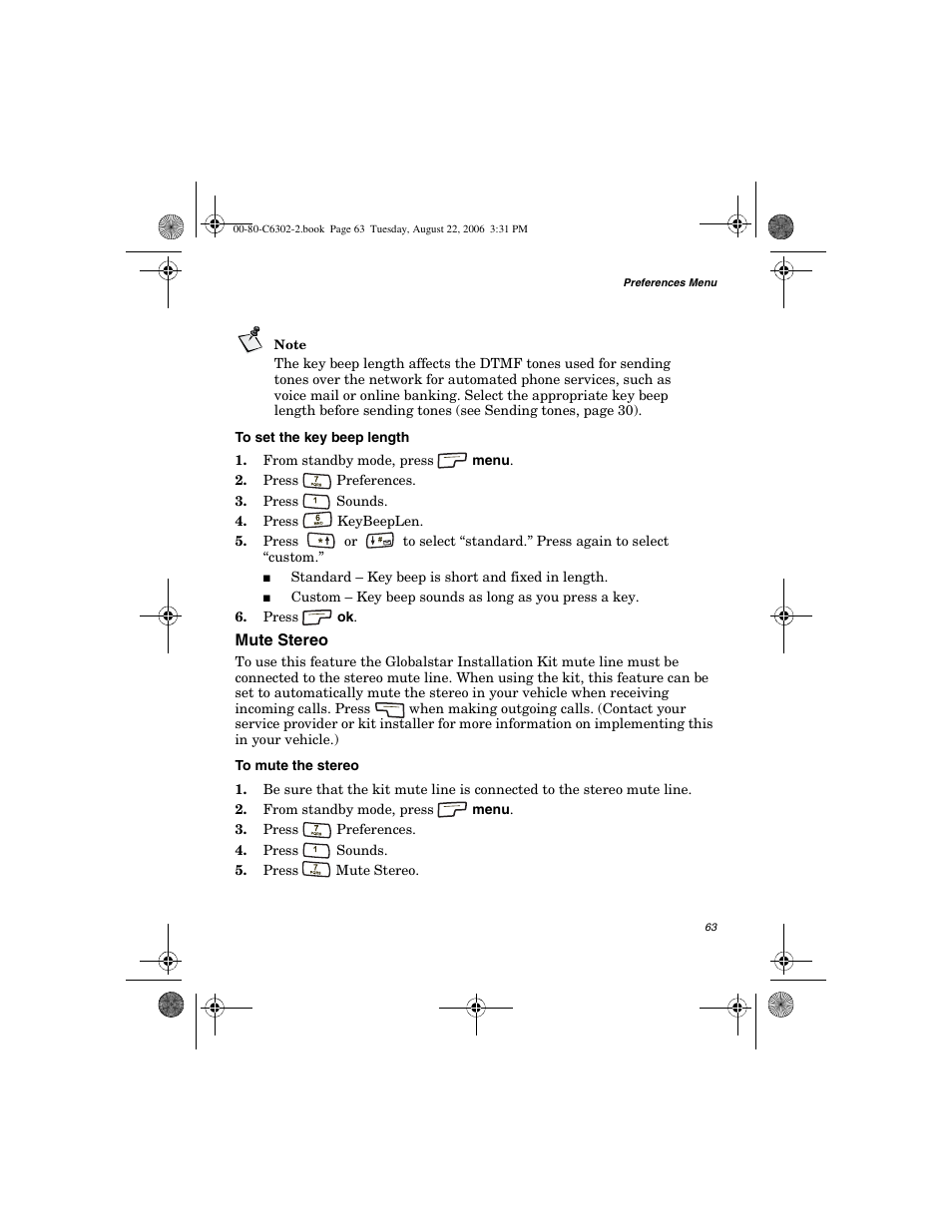 Globalstar GSP-1700 User Manual V1 User Manual | Page 71 / 118