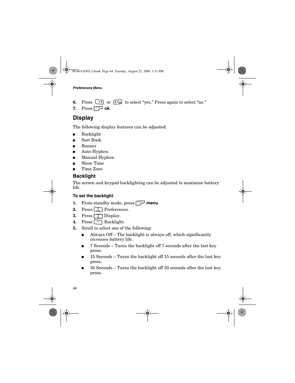 Display | Globalstar GSP-1700 User Manual V1 User Manual | Page 72 / 118