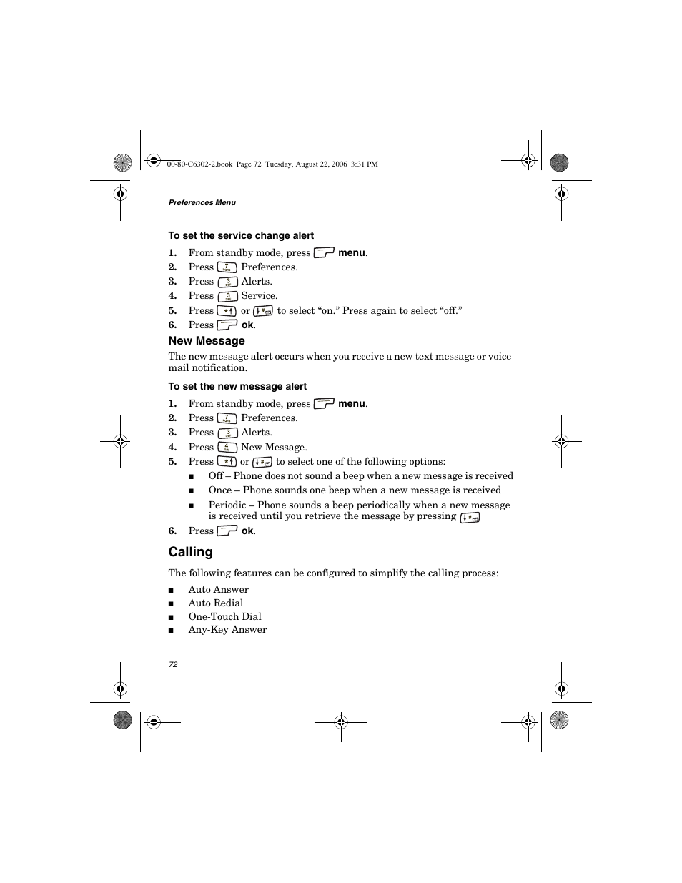 Calling | Globalstar GSP-1700 User Manual V1 User Manual | Page 80 / 118
