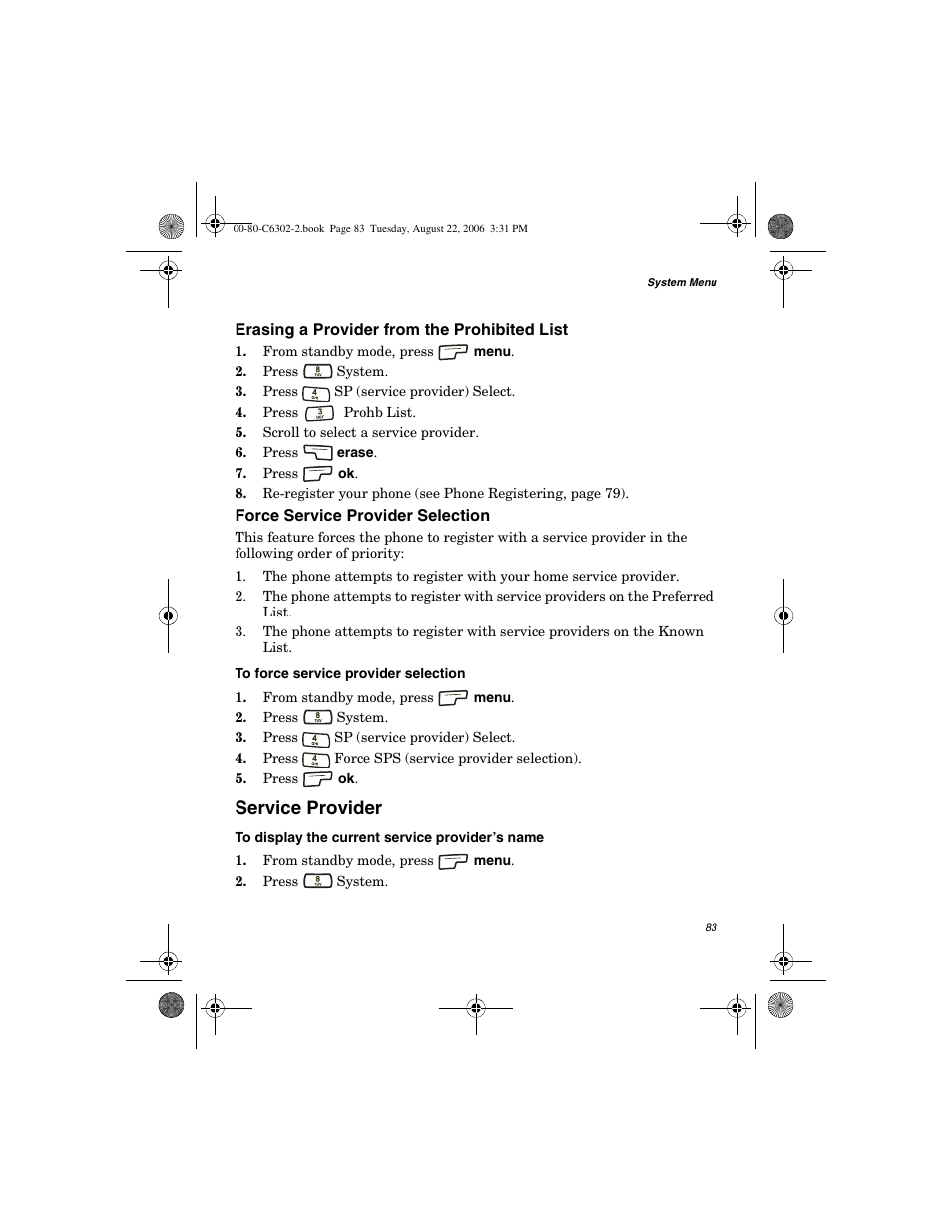 Service provider | Globalstar GSP-1700 User Manual V1 User Manual | Page 91 / 118