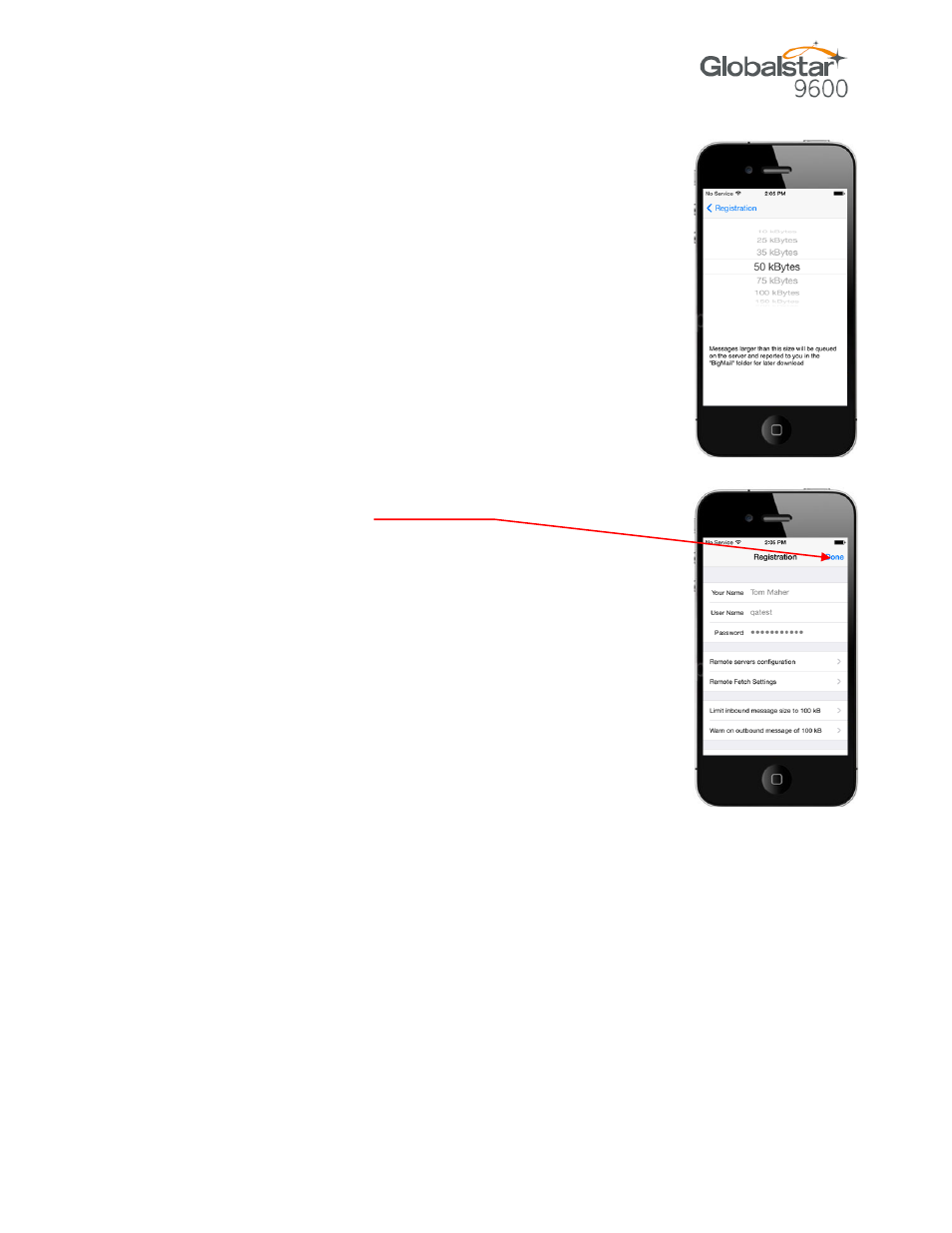 Globalstar 9600 User Guide for iOS User Manual | Page 21 / 37