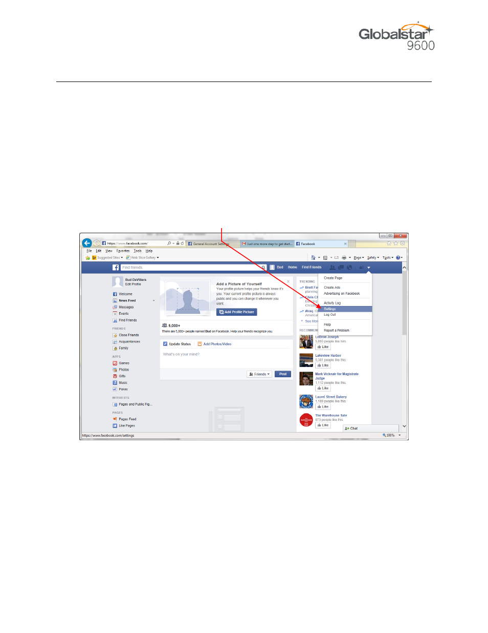 Ocial, Edia, Facebook | Globalstar 9600 User Guide for iOS User Manual | Page 23 / 37