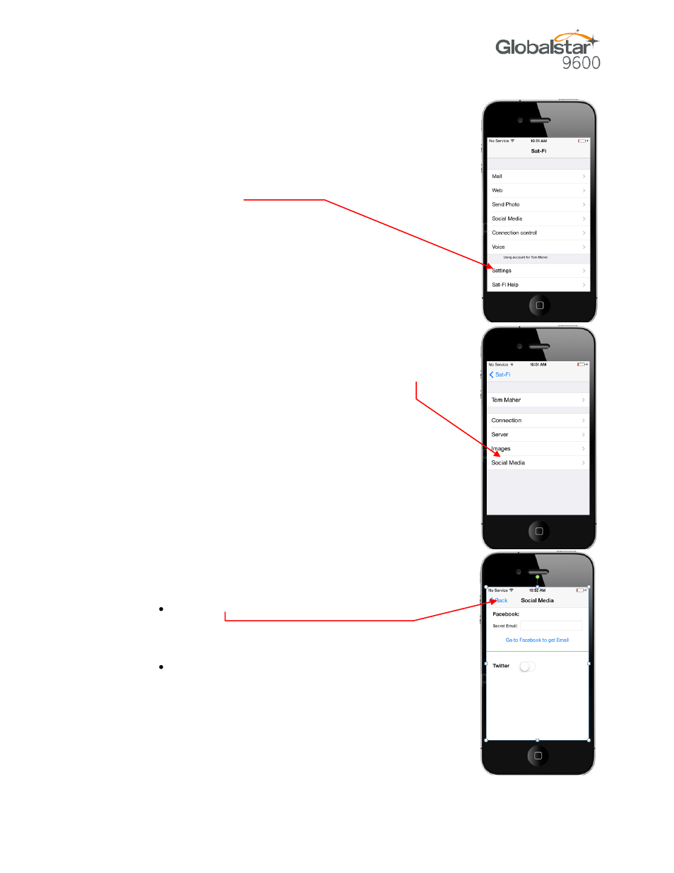 Globalstar 9600 User Guide for iOS User Manual | Page 27 / 37