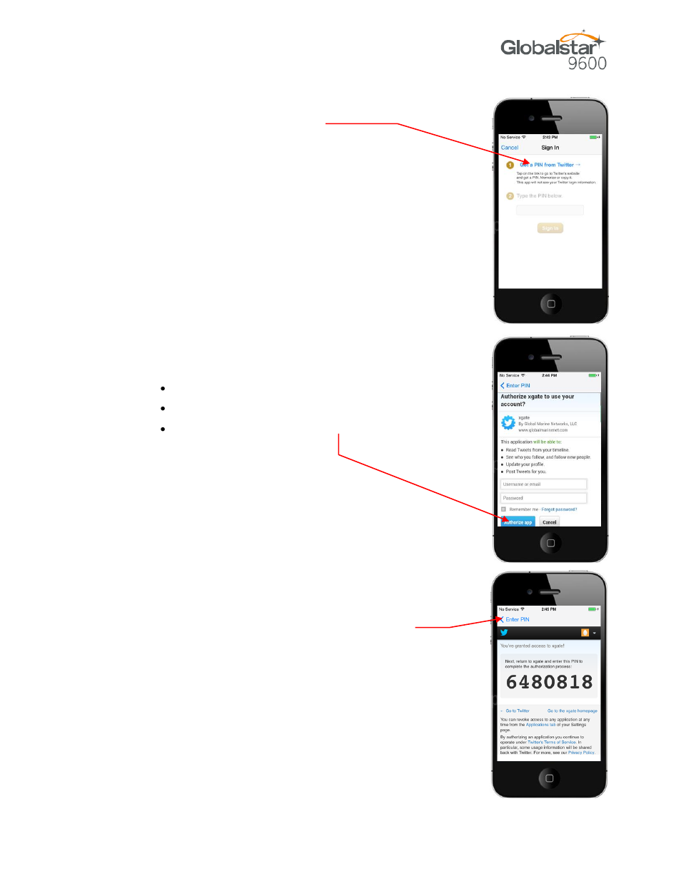 Globalstar 9600 User Guide for iOS User Manual | Page 31 / 37