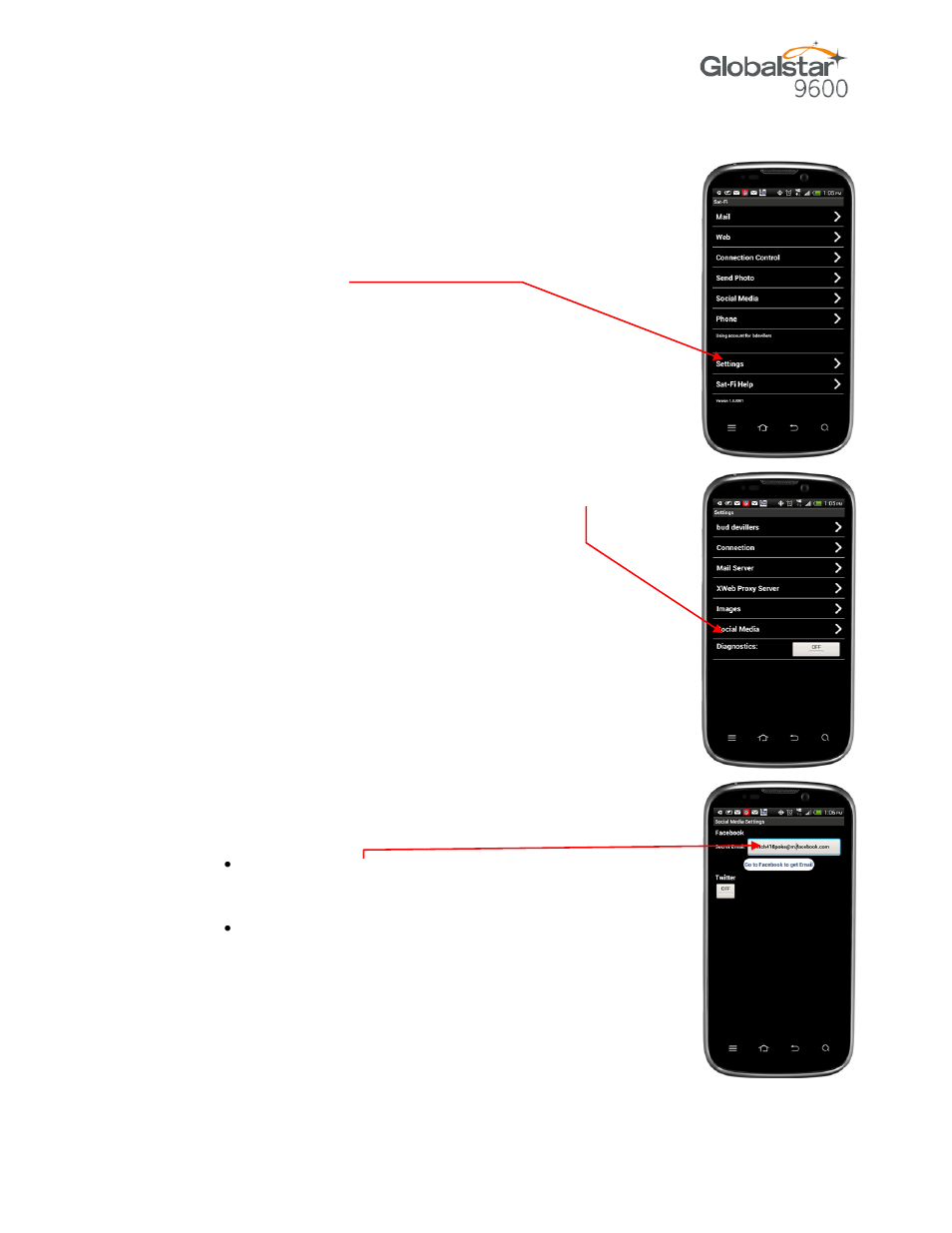 Globalstar 9600 User Guide for Android User Manual | Page 28 / 40