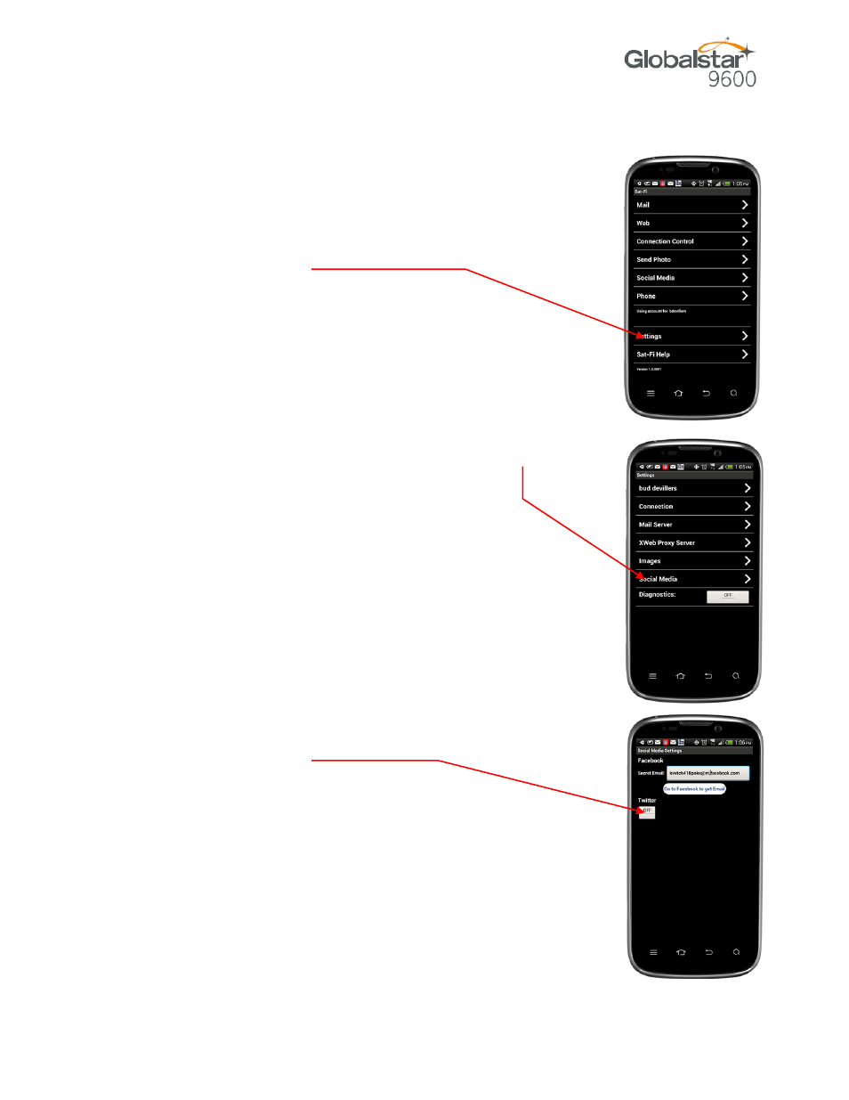 Twitter | Globalstar 9600 User Guide for Android User Manual | Page 31 / 40