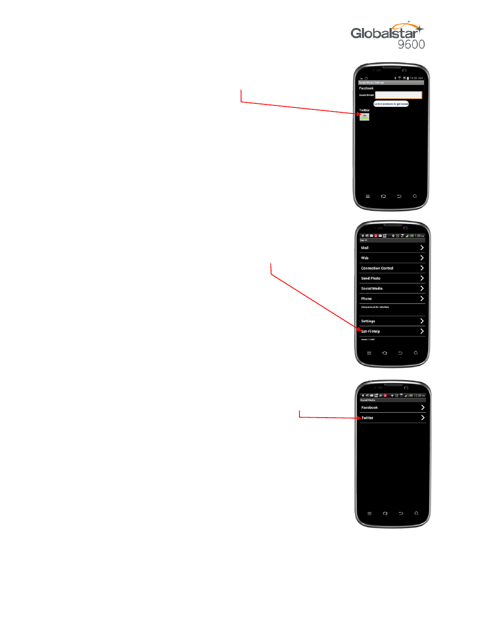 Globalstar 9600 User Guide for Android User Manual | Page 33 / 40