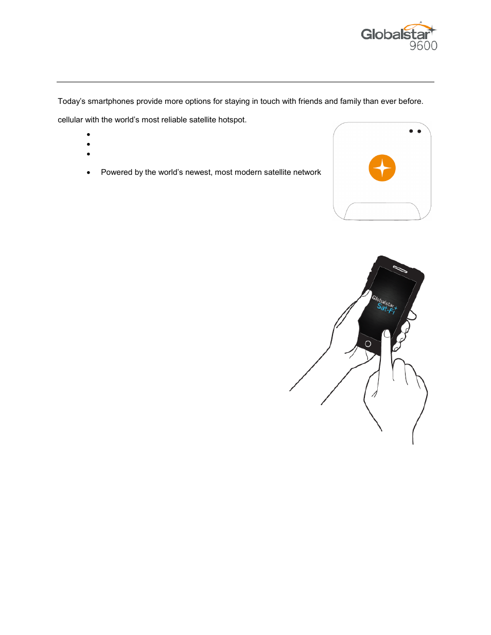 Elcome, Simple to use | Globalstar 9600 User Guide for Android User Manual | Page 5 / 40