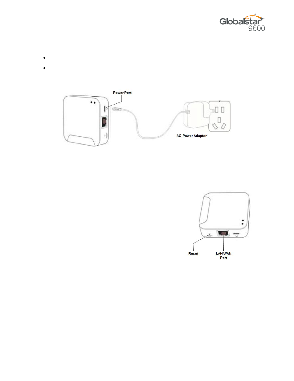 Charging the globalstar 9600, Additional features | Globalstar 9600 User Guide for Windows User Manual | Page 7 / 31