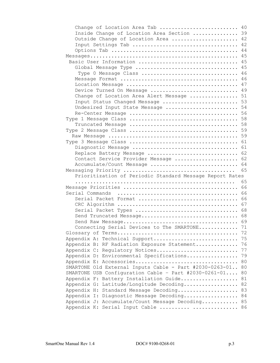 Globalstar SmartOne User Manual | Page 3 / 86