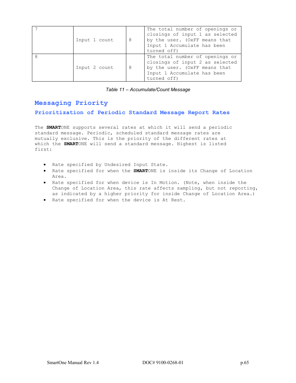 Messaging priority | Globalstar SmartOne User Manual | Page 65 / 86