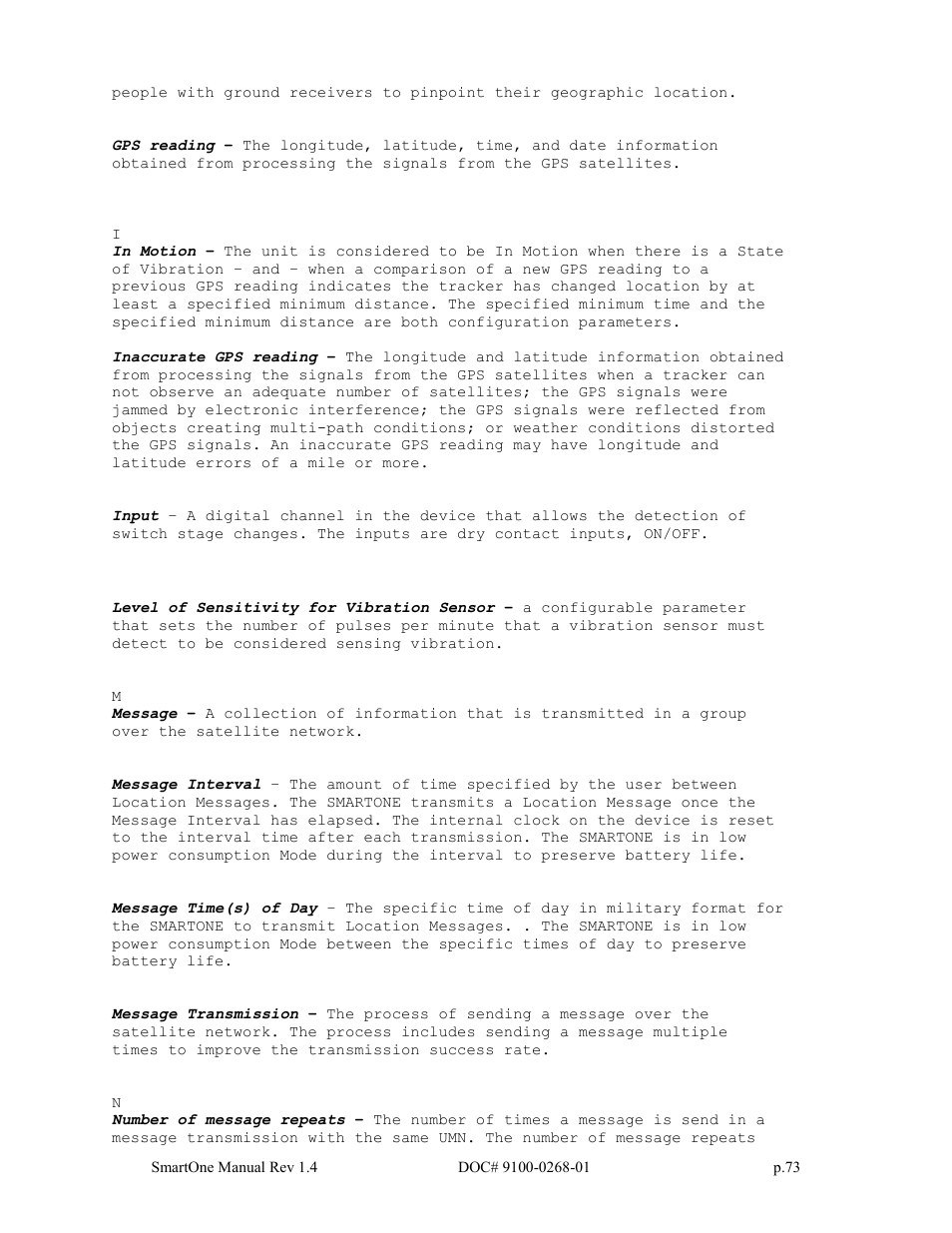 Globalstar SmartOne User Manual | Page 73 / 86