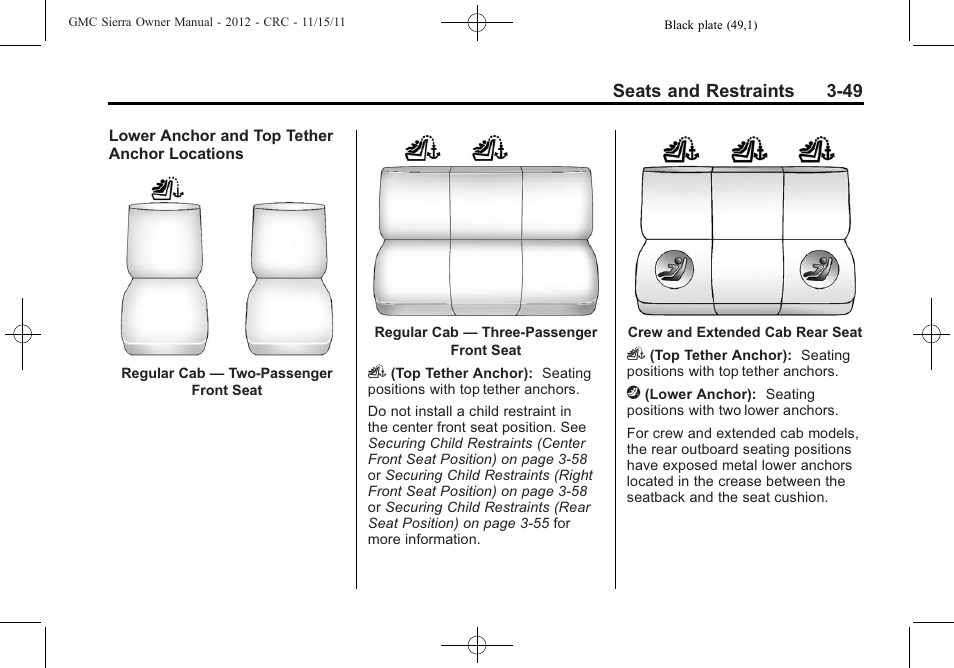 GMC 2012 Sierra User Manual | Page 117 / 556