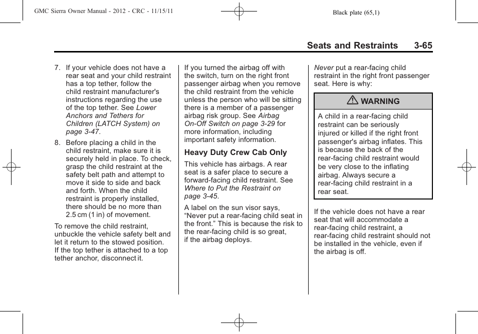 GMC 2012 Sierra User Manual | Page 133 / 556