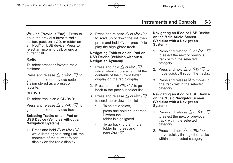 GMC 2012 Sierra User Manual | Page 141 / 556