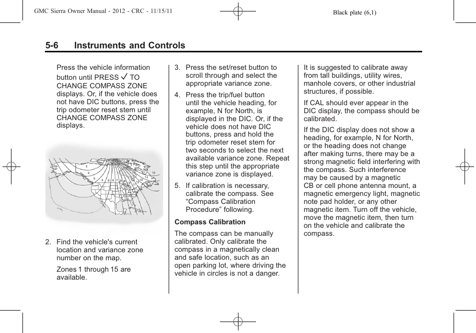 6 instruments and controls | GMC 2012 Sierra User Manual | Page 144 / 556