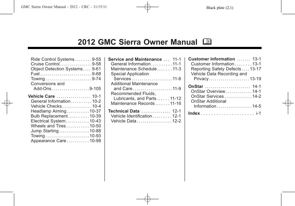 2012 gmc sierra owner manual m | GMC 2012 Sierra User Manual | Page 2 / 556