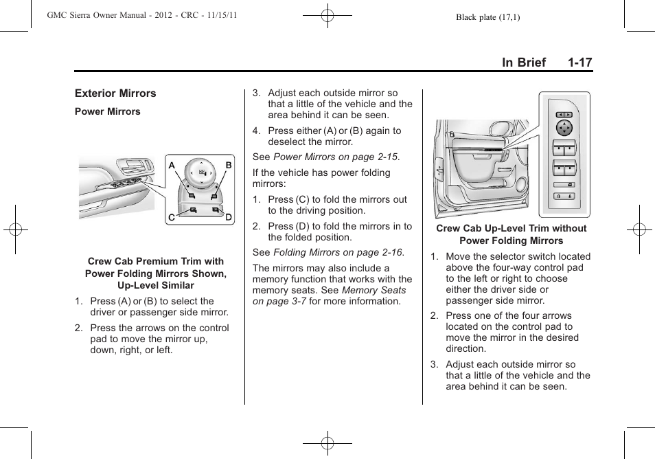 GMC 2012 Sierra User Manual | Page 23 / 556