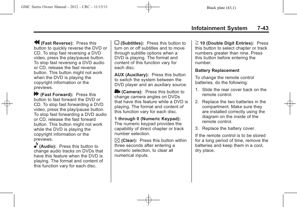 GMC 2012 Sierra User Manual | Page 253 / 556