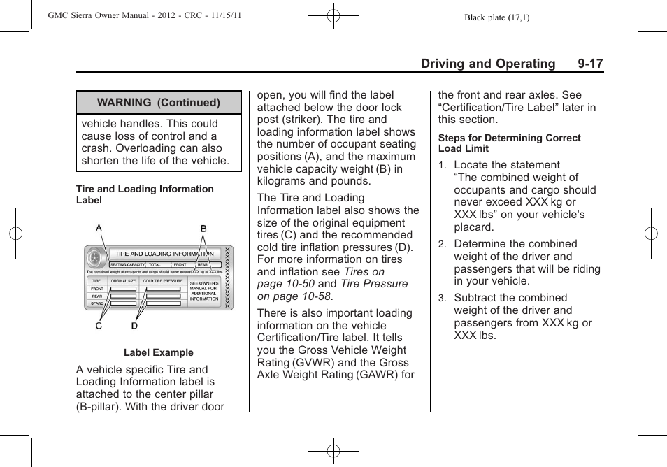 GMC 2012 Sierra User Manual | Page 293 / 556