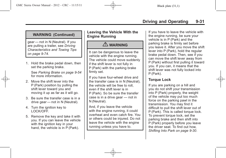 GMC 2012 Sierra User Manual | Page 307 / 556