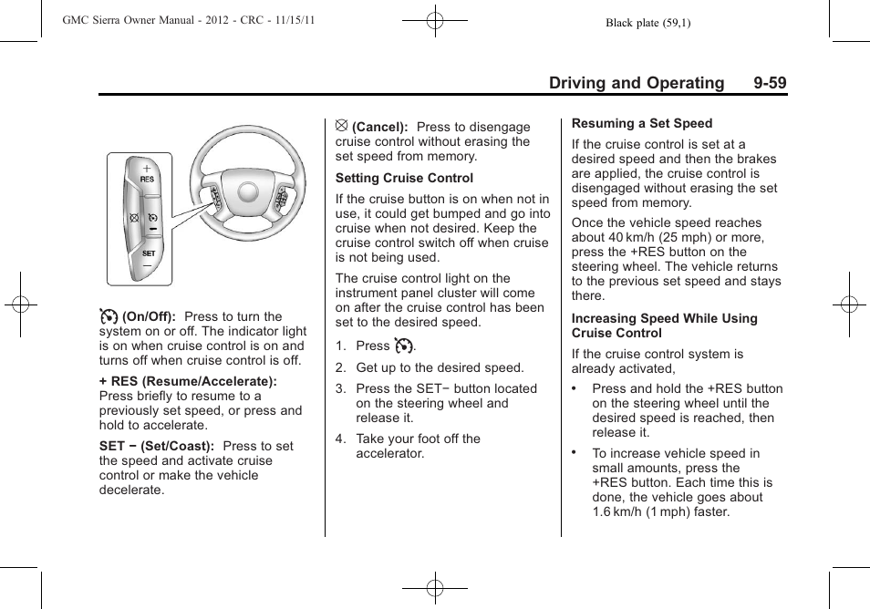 Driving and operating 9-59 | GMC 2012 Sierra User Manual | Page 335 / 556